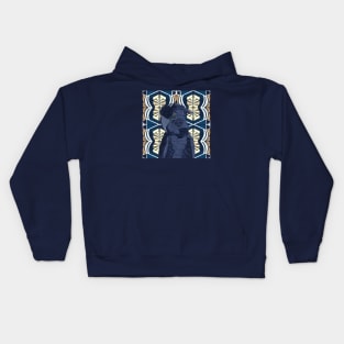 Blue Cockatoo Bird Kids Hoodie